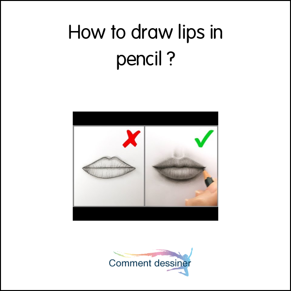 How to draw lips in pencil